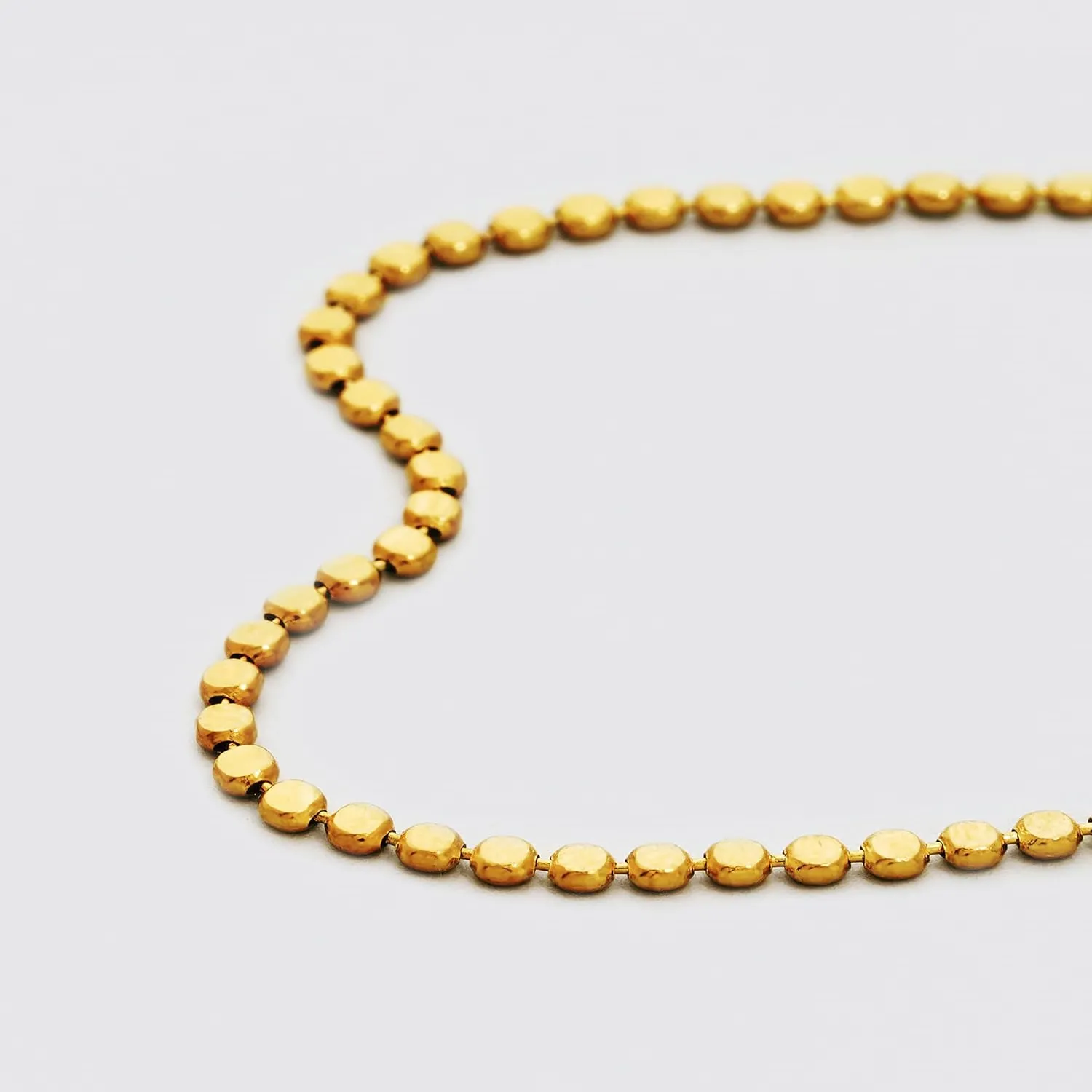 Dremmy Studios Dainty Gold Choker Necklace for Women 14K Gold Plated Coin Disc Figaro Layered Beaded Flat Mariner Sideways Cross Wishbone Link Clavicle Necklaces