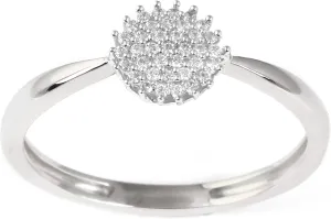 DZON 10k Gold 1/10CT TDW Round Diamond Cluster Promise Ring Love Gift for Women (I-J,I2)