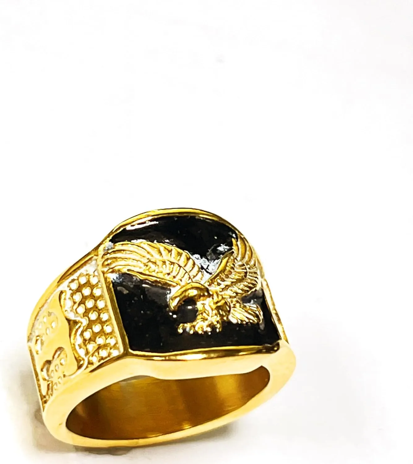 Eagle Ring,Hip Hop Flying Eagle Ring for Men, Viking Hawk Ring Gothic Bald Eagle Biker Ring -s Punk Bale Eagle Ring