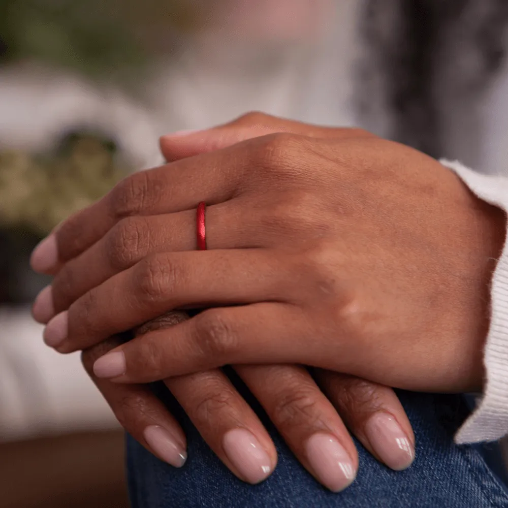 Elements Classic Halo Silicone Ring - Ruby