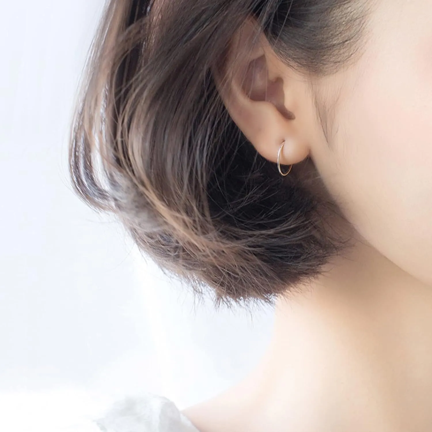 EPIRORA Sterling Silver Hoop Earrings for Women Men, Hypoallergenic Cartilage Earring Endless Small Hoop Earrings Set, 3 Pairs Tragus Earrings (8mm/10mm/12mm)