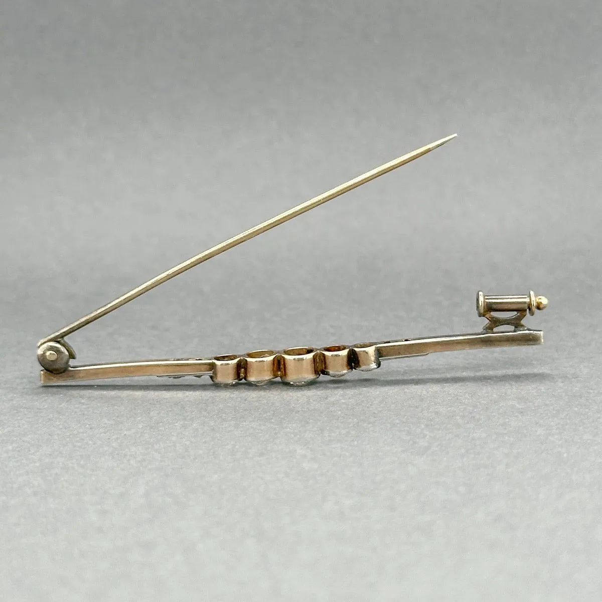 Estate Edwardian 14K Y Gold 0.97ctw H-J/VS2-SI1 Diamond Pin