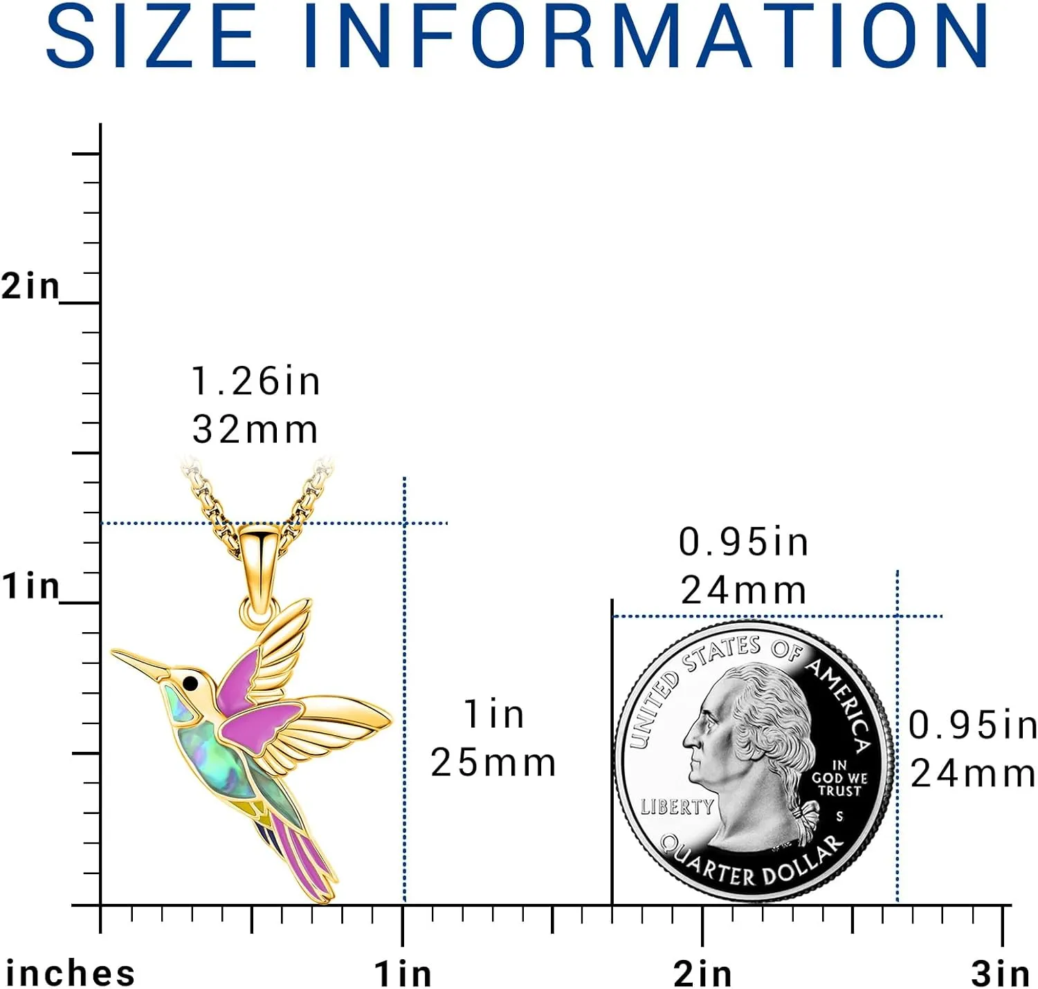 Eusense Hummingbird Necklace for Women Men 925 Sterling Silver Gold Hummingbird Pendant Hummingbird Jewelry Humming Bird Necklaces Gifts for Her Him Mom Dad Grandma Daughter