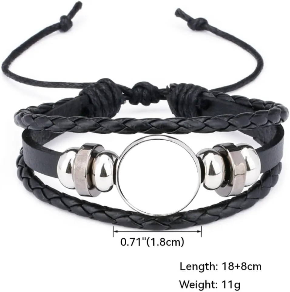 Fashion 12 Zodiac Sign Glow In The Dark Bracelet Adjustable Bangle For Women Men Glass Constellations Charm Pink Leather Rope Chains Fashion Jewelry