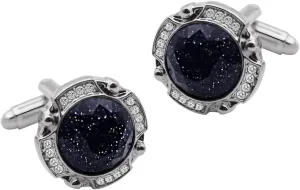 Fashion Gemstones Cufflinks for Men Rhinestones And Starry Sky Sandstone Cufflinks Mens Wedding Cuff links Shirts Jewelry