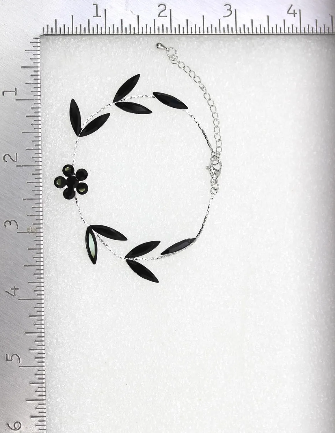 Faship Gorgeous Rhinestone Crystal Floral Necklace Earrings Set
