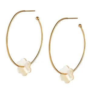 Flower Hoop Earring