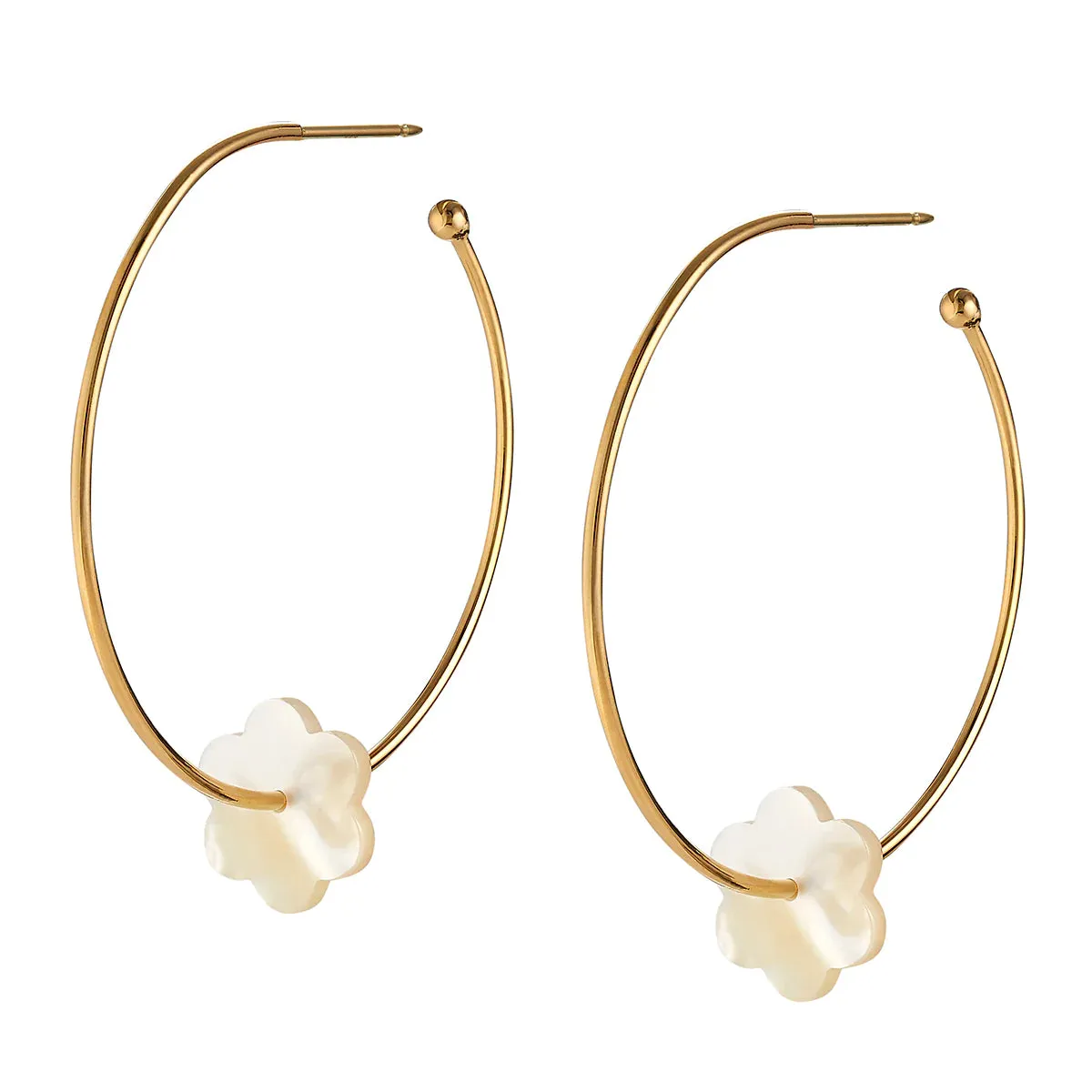 Flower Hoop Earring