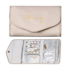 Foldable Travel Jewelry Organizer Case Jewelry Organizer Khaki