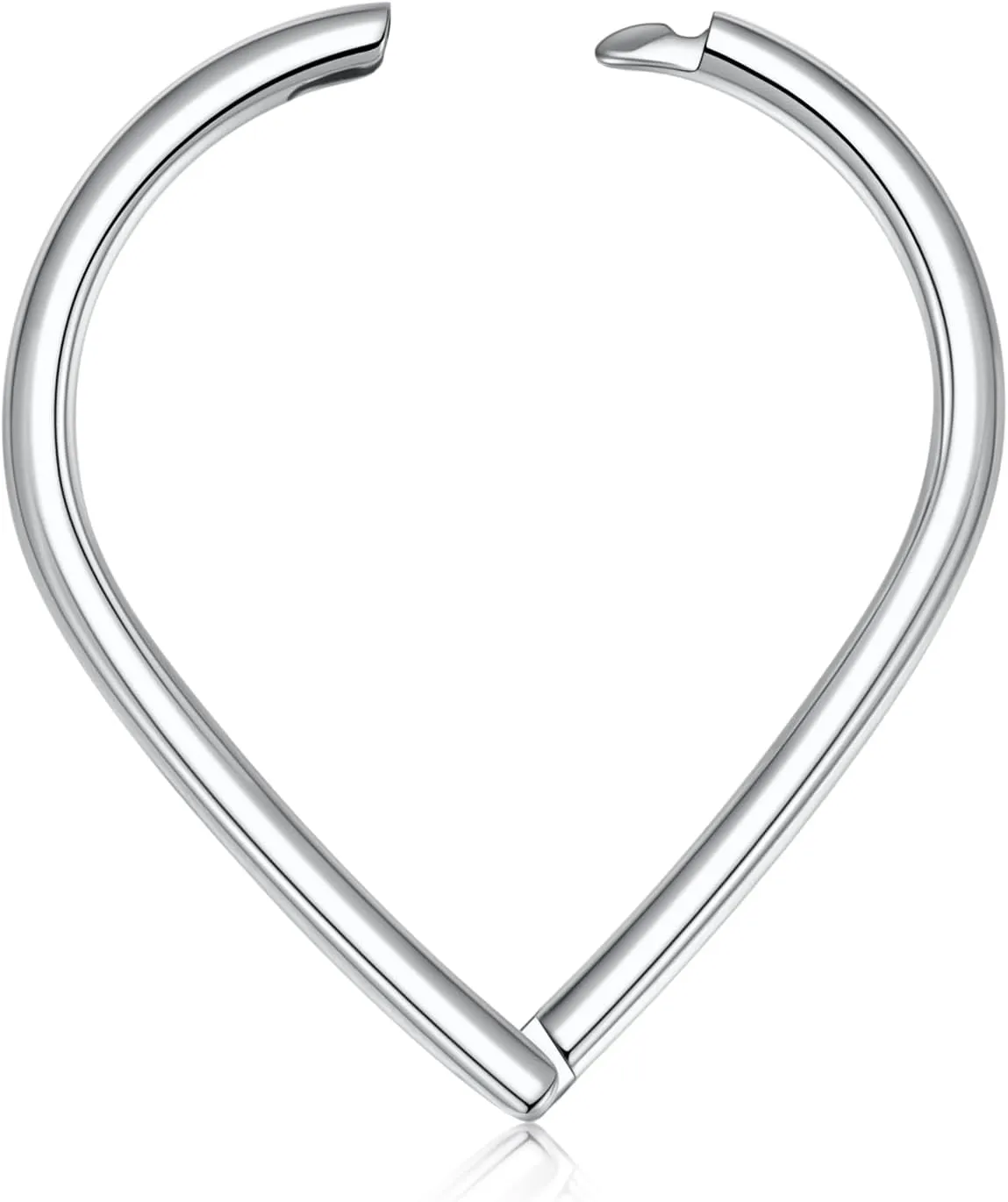 FUNLMO 316L Surgical Steel Septum Ring Daith Tragus Helix Rook Cartilage Piercing Jewelry Teardrop Nose Ring Hoop for Women Men