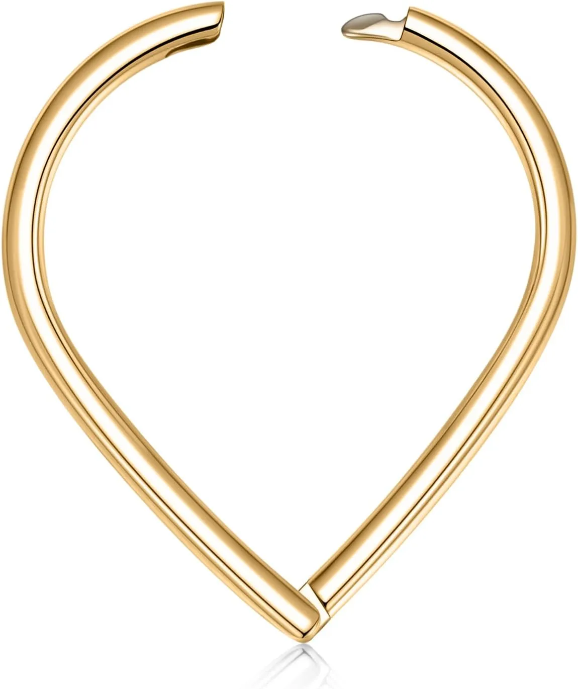 FUNLMO 316L Surgical Steel Septum Ring Daith Tragus Helix Rook Cartilage Piercing Jewelry Teardrop Nose Ring Hoop for Women Men