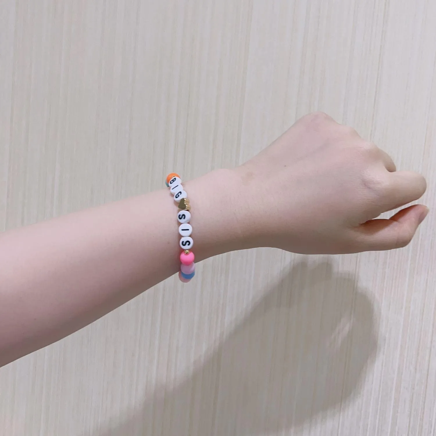 Fuqimanman2020 Big Sister Bracelet Colorful Little Sister Bracelet Letter Beads Bracelet for Sister Jewelry Gift