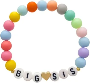 Fuqimanman2020 Big Sister Bracelet Colorful Little Sister Bracelet Letter Beads Bracelet for Sister Jewelry Gift