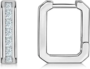 Gacimy Gold Huggie Earrings for Women 14K Gold Plated, 1/2 Inch Small Hoop Earrings for Women with Cubic Zirconia