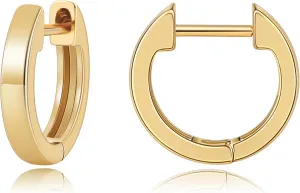 Gacimy Gold Huggie Earrings for Women - 14K Real Gold Plated, Small Hoop Earrings Cartilage Ear Cuff