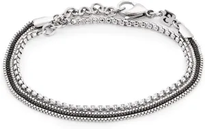 Galis Mens Bracelet - Cuban Link or Box Chain Layered Chain For Men - Premium Stainless Steel, Gift for him, Gold, Silver, Black Bracelet For Men 7-8" Size, 3-5mm Thick