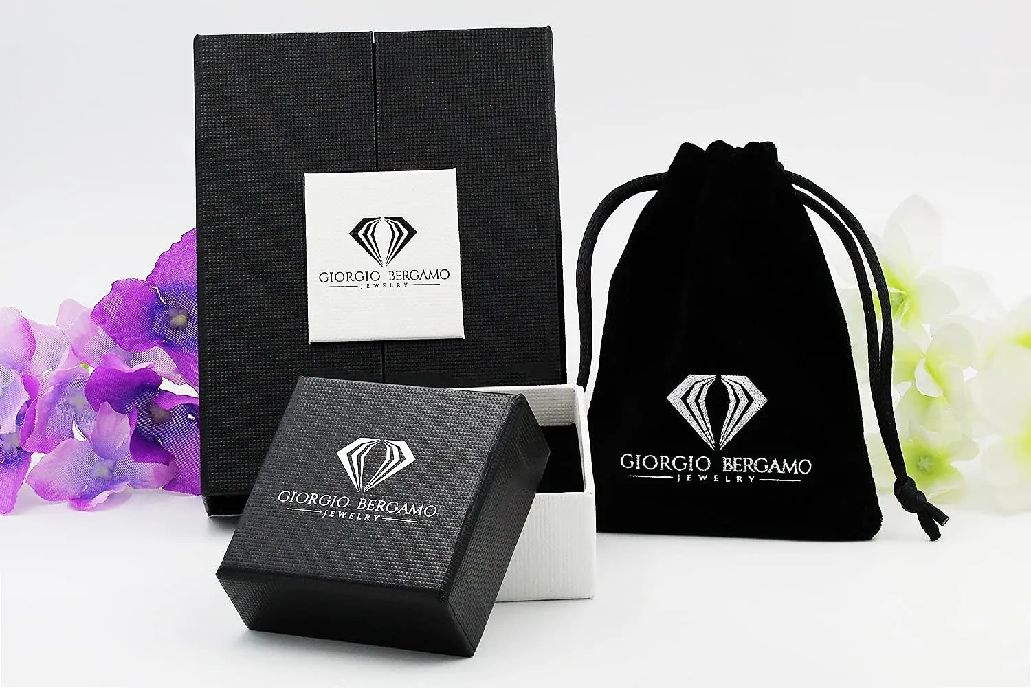 Giorgio Bergamo 925 Italian Sterling Silver 1mm - 5.5mm Solid Franco Chain, Rhodium Plated Square Box Link Necklace, Bracelet or Anklet