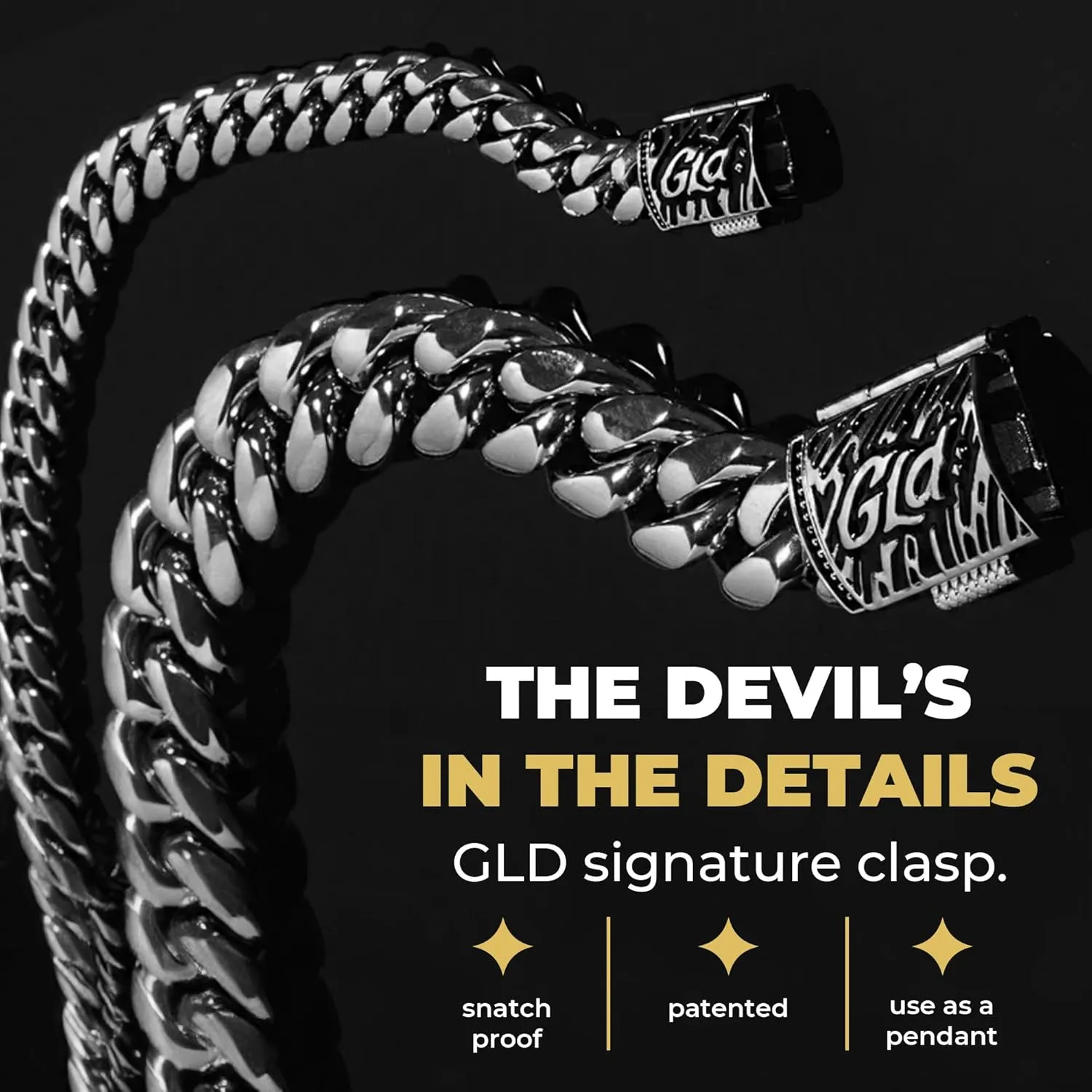 GLD Cuban Link Chain for Men and Women - 2MM - 8MM Gold-Plated Yellow and White Gold - Designed in Miami - Built to Last