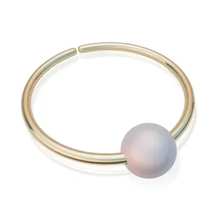 Gold Cartilage Ring - Thin 20 Gauge Helix Earring Hoop With 3mm White Pearl - Comfortable 8mm Cartilage Earring 14k Gold Filled