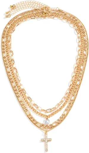 Gold Necklace Silver Cross Necklace Gold Plated Pearl Jewelry Dainty Gold Layered Necklaces Trendy Gold Plated Jewelry for Women, smalll, WHITE , YELLOW,, WJQ0713-02