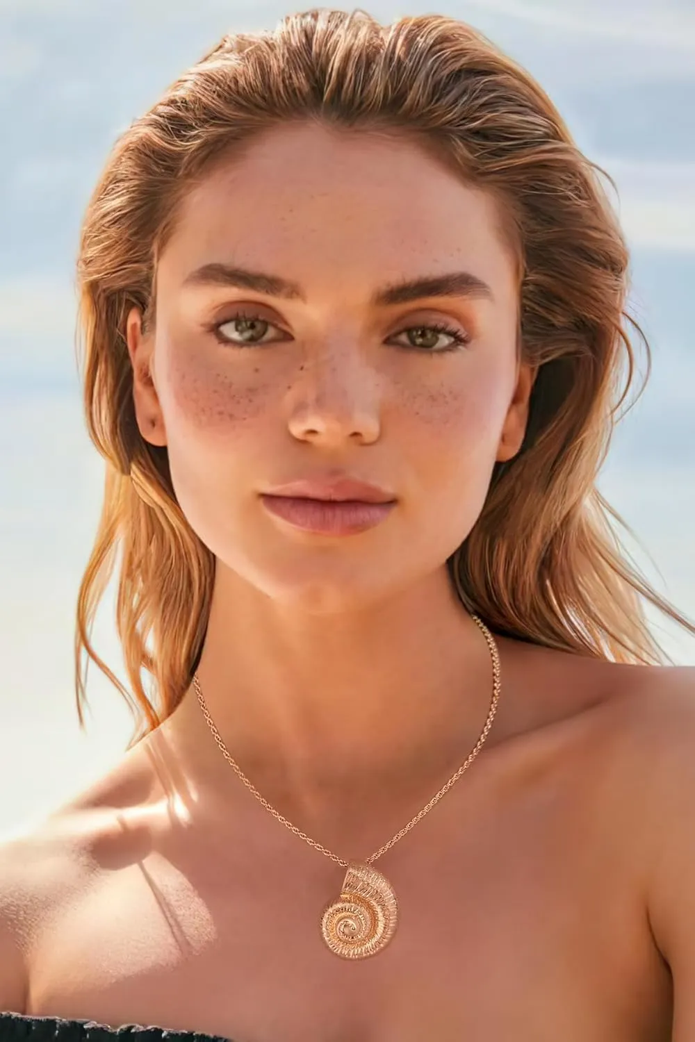 Gold Seashell Necklace For Women With Beach Sand And Bead Starfish Choker Necklace Ocean Chains Necklace Fashion Summer Necklace Jewelry