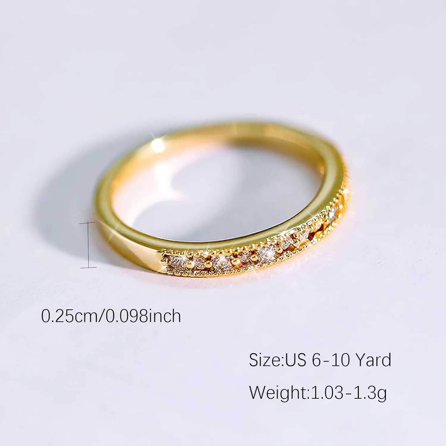 Half Eternity Ring Cubic Zirconia Wedding Bands for Women 925 Sterling Silver Iced Out CZ Crystal Engagement Ring Love Promise Ring Stackble Ring Jewelry for Couple Wife Size 6-10 Graduation Gifts