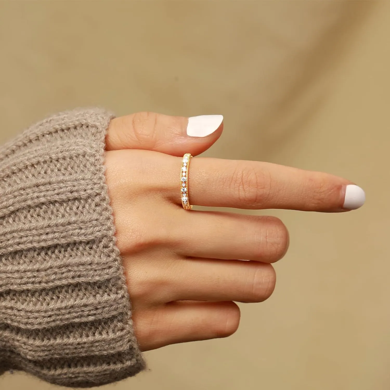 Half Eternity Ring Cubic Zirconia Wedding Bands for Women 925 Sterling Silver Iced Out CZ Crystal Engagement Ring Love Promise Ring Stackble Ring Jewelry for Couple Wife Size 6-10 Graduation Gifts