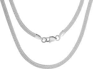 HAQUIL Flexible Stainless Steel Herringbone Snake Chain Necklace, Jewelry Gift for Men and Women 16/18/20/22/24/26/28/30' 3/4/5/6/7mm