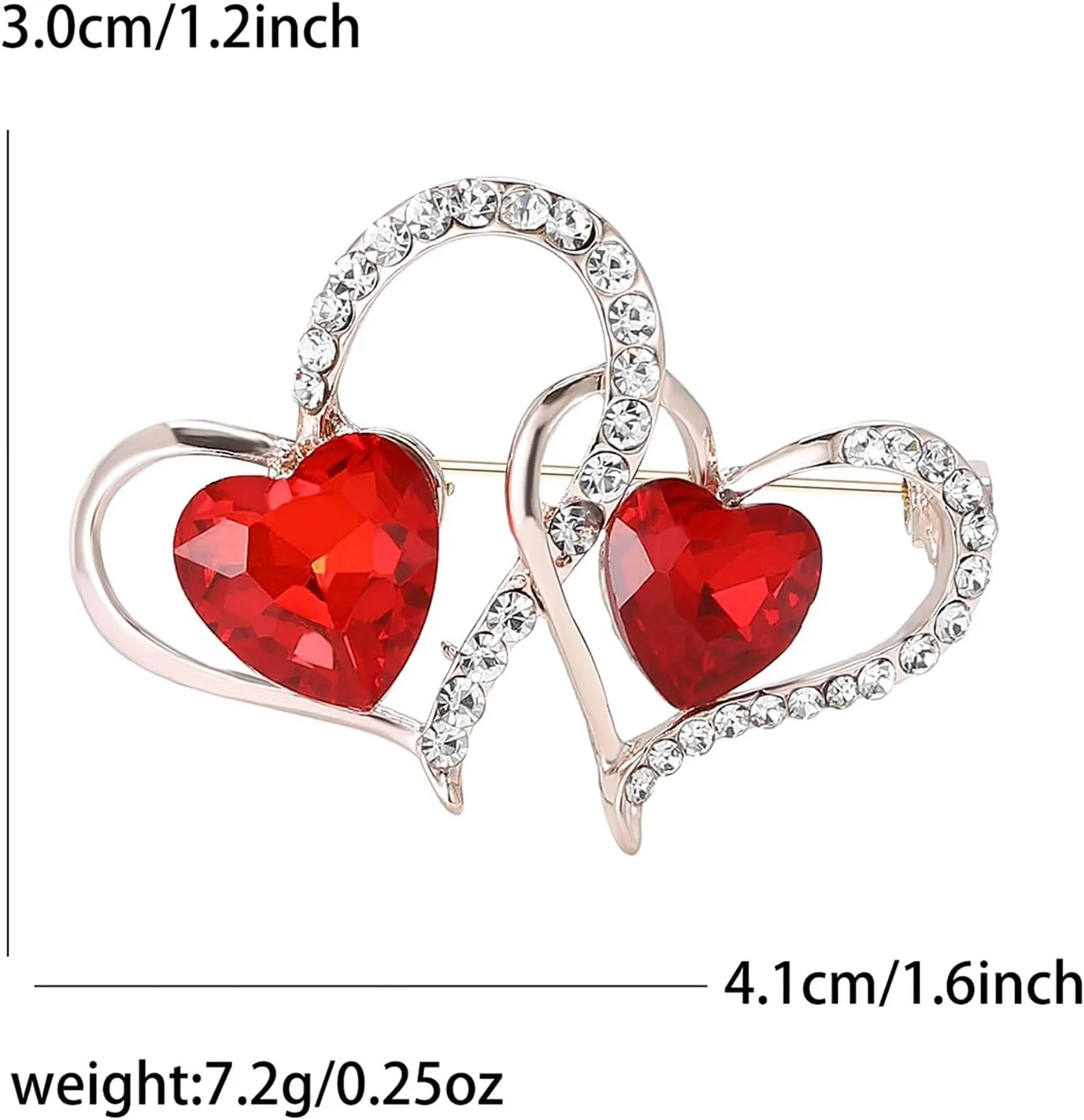 Heart brooch for Women Rhinestone Brooches Pins Pearl Pin Brooch Costume Decorate Jewelry for Women Gift