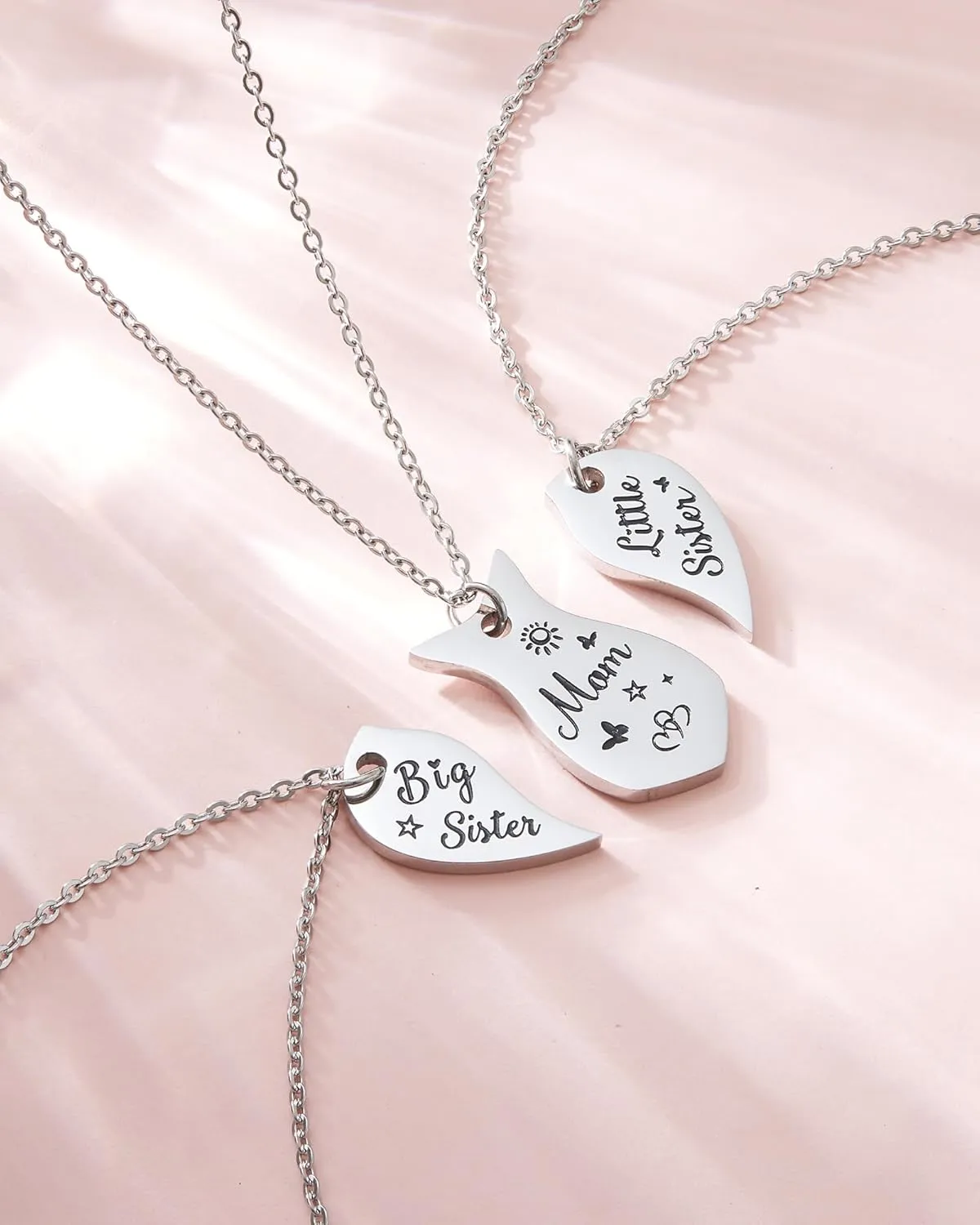 HOFOYA Sisters Best Friends Forever Matching BFF Necklace Set for 2 3 4,Mom Daughter Necklaces,Friendship Necklace,Christmas Birthday Gift for Women Teens BFF Sister.
