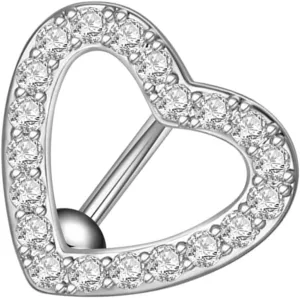 Homoyoyo Cute Belly Button Navel Piercing Stainless Steel Heart Ring Fashion Body Piercing Jewelry for Party