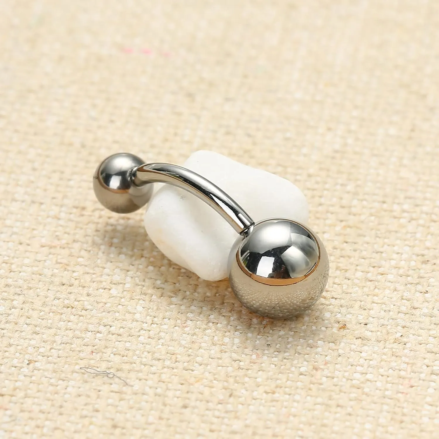 Hypoallergenic 14G 10mm G23 Pure Titanium Internally Threaded Belly Button Rings Petite Navel Ring for Women Body Piercing Jewelry Colorful CZ ASTM F136 Belly Bars