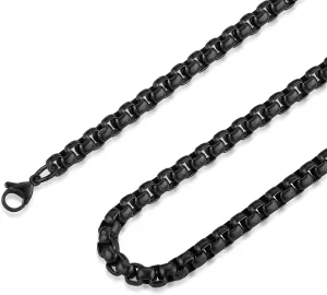 HZMAN 2-6mm Rolo Chain for Men Women Stainless Steel Men's Chain Necklace Round Box Link Chain Necklace 16-30 Inch