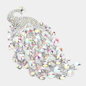 iLLASPARKZ Bubble Stone Cluster Peacock Pin Brooch