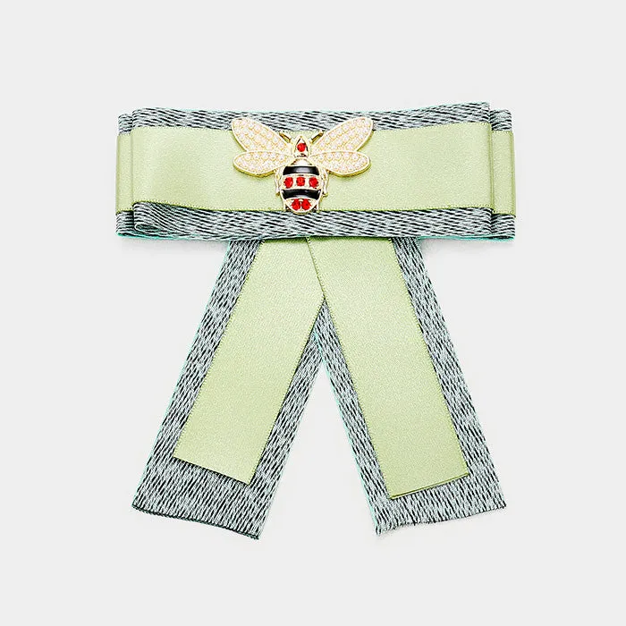 iLLASPARKZ Honey Bee Bow Ribbon Pin Brooch