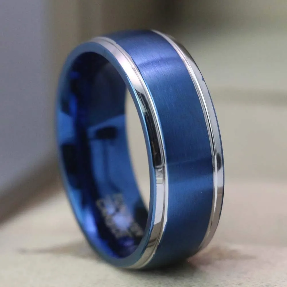 IOU 3pc Two Rings His Hers Wedding Ring Sets Couples Rings Women's White Gold Plated Heart CZ Wedding Engagement Ring Bridal Sets Men's Tungsten Carbide Wedding Band