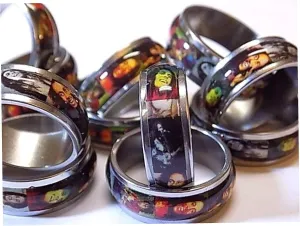Jamiaca Stainless Steel Portrait Ring 7mm Sizes 7 1/2 to 11 1/2