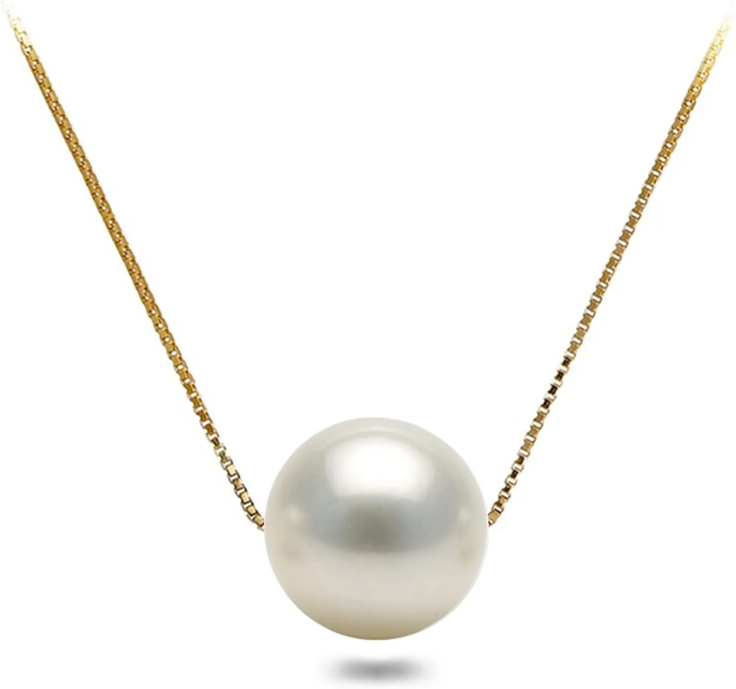 Japanese Akoya Cultured Pearl Pendant Necklace AAAA Graded 7-10mm Floating Black Necklace Pendant with Sterling Silver Setting and Matching 16 or 18 Inch Chain - Orien Jewelry