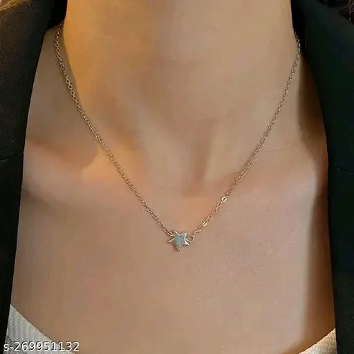 Jewels Galaxy Silver Plated "Six-Pieces" Layered Necklace for Women &amp; Girls - Adjustable Free Size