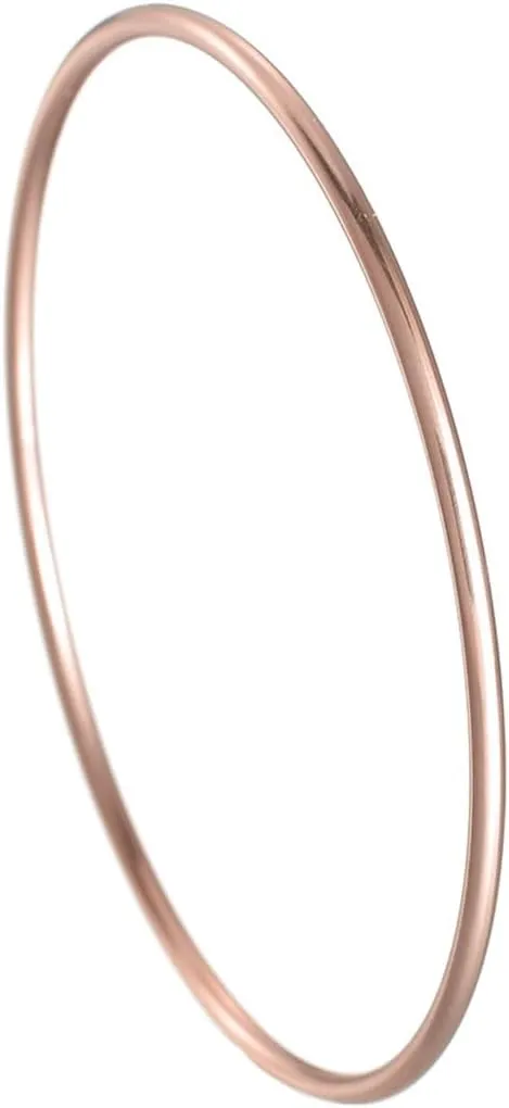 Jude Jewelers 2mm Width Stainless Steel Classic Plain Simple Stackable Bangle Bracelet