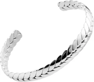 Jude Jewelers Stainless Steel Braided Woven Classic Plain Open Cuff Bangle Bracelet
