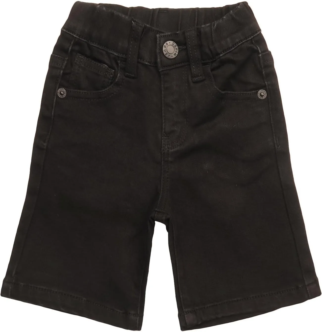 KIDSCOOL SPACE Girls Boys Denim Shorts,Elastic Waistband Inside with D-Rings Stretchy Summer Half Jeans Pants