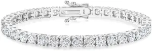 KRKC&CO Lab-Grown Moissanite Tennis Bracelet: 2.2-13.8 ct.tw, D Color VVS1, 925 Sterling Silver 14K Golden Plated, Hypoallergenic, Luxury Gift for Women Birthday, Mother's Day, Everyday Jewelry