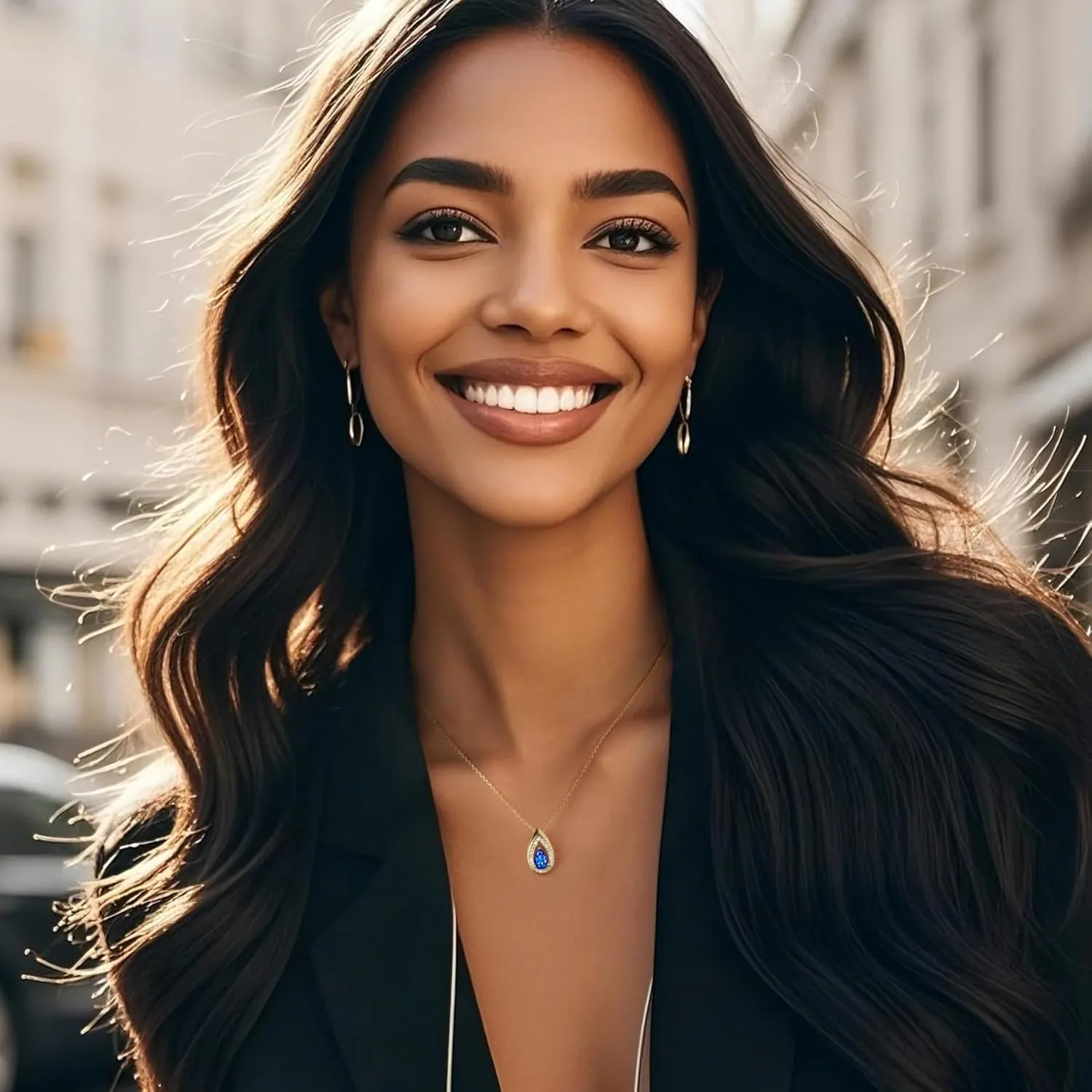 Kstyle Teardrop Necklaces for Women, 14k Gold Plated 925 Sterling Silver Birthstone Pendant Necklace with Cubic Zirconia, Jewelry for Women Birthday Gifts for Wife Girlfriend Her Mom Sister