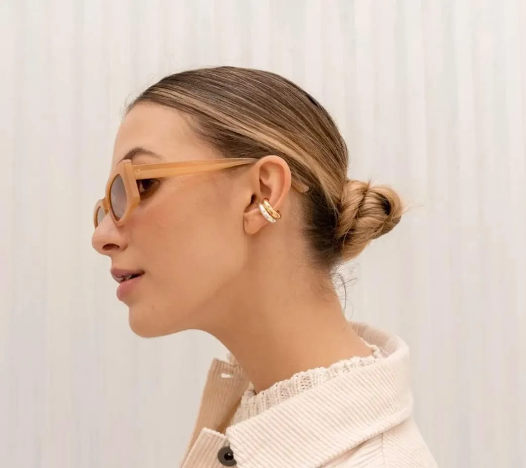 Kute Accessories- Ear cuff unit (two sizes) 24k gold plated. No holes - no piercing. Gold, silver, rose gold. Ear wrap. No tarnish. Gift for her