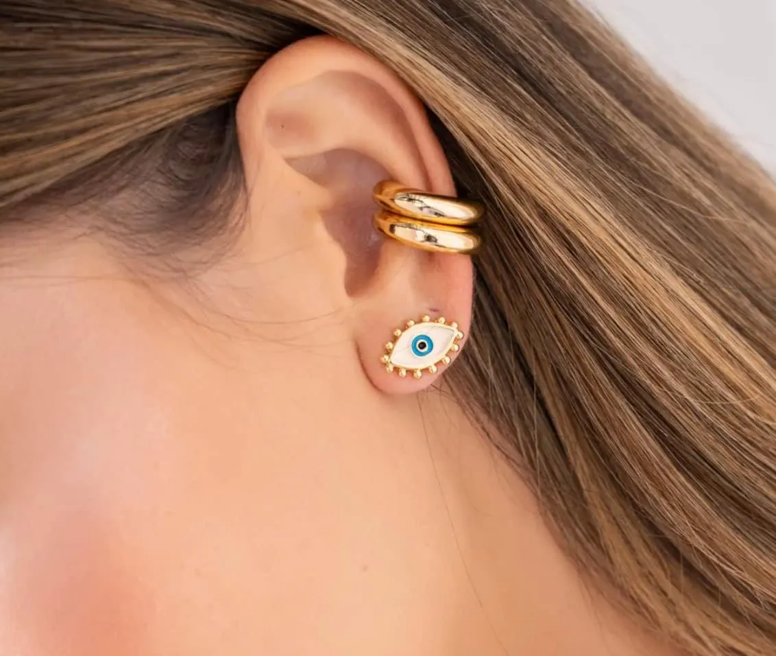 Kute Accessories- Ear cuff unit (two sizes) 24k gold plated. No holes - no piercing. Gold, silver, rose gold. Ear wrap. No tarnish. Gift for her