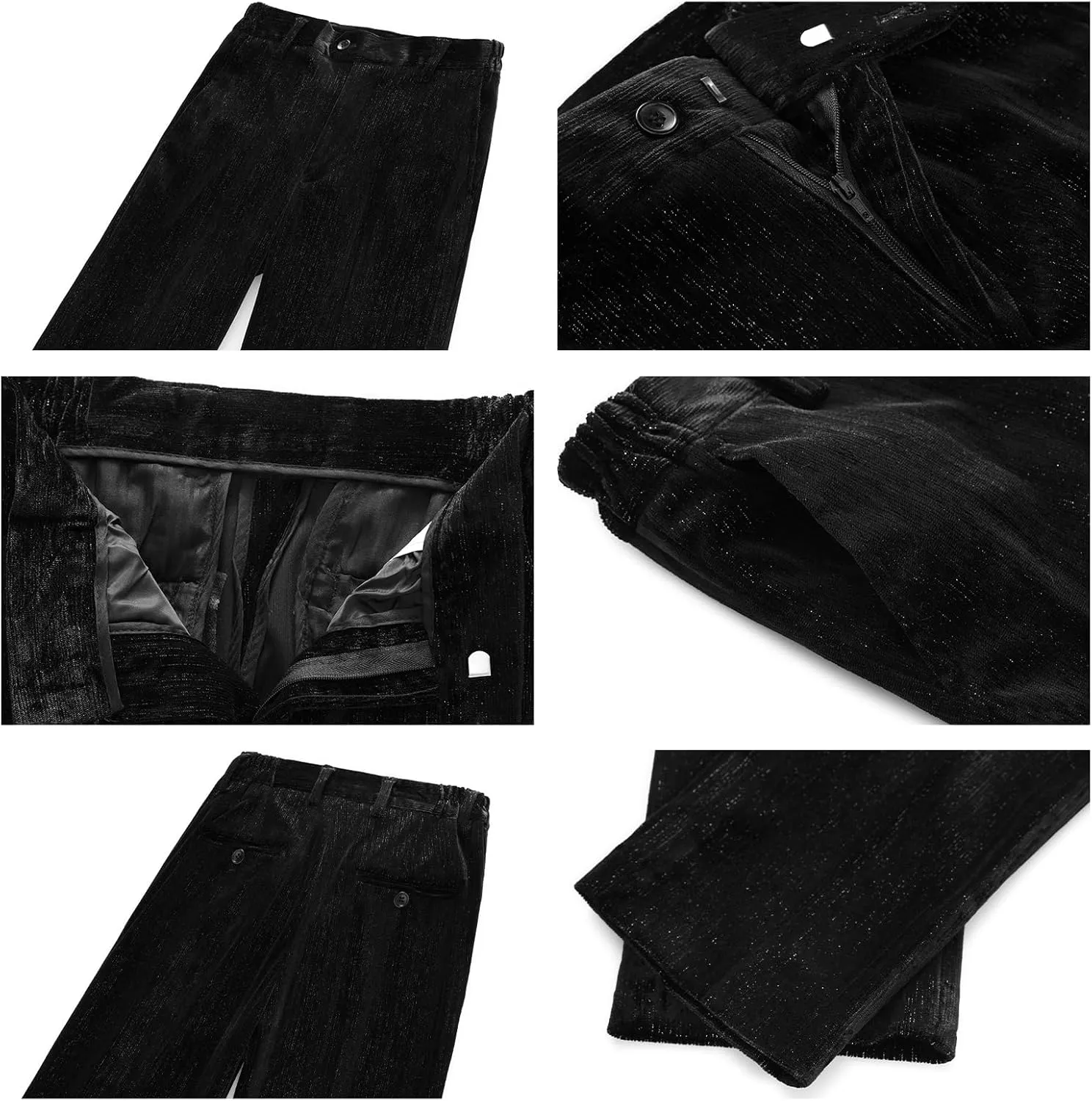 Lamgool Boys Velvet Suit 2 Piece Slim Fit Tuxedo Formal Outfit with Blazer Jacket Pant for Kids Wedding Ring Bearer Size 6-20