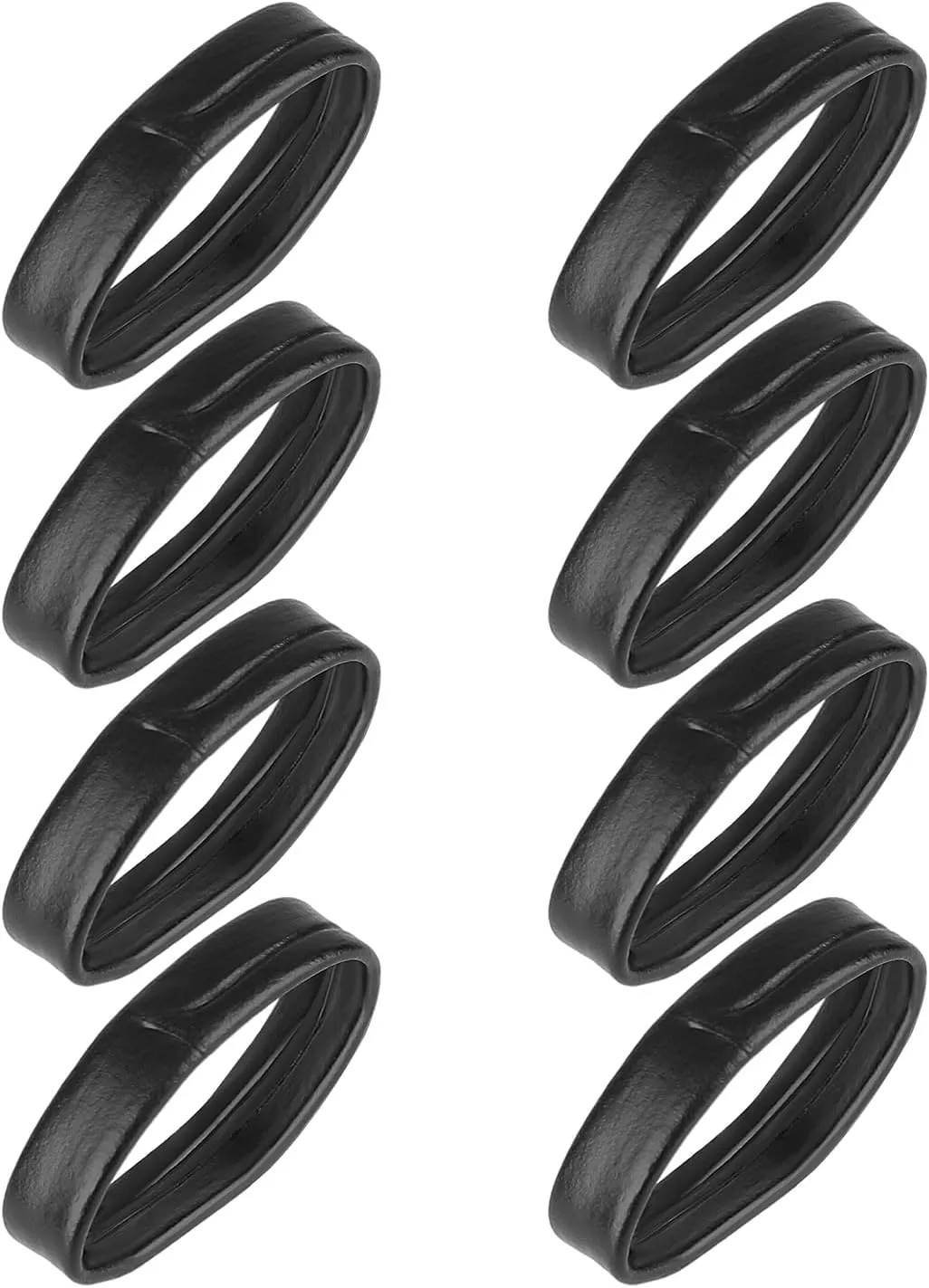 Leather Watch Band Holder, 6-Pack Dark Brown Loop Replacement Watch Band Keeper Compatible with Quartz & Smart Watches