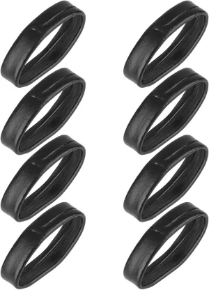 Leather Watch Band Holder, 6-Pack Dark Brown Loop Replacement Watch Band Keeper Compatible with Quartz & Smart Watches