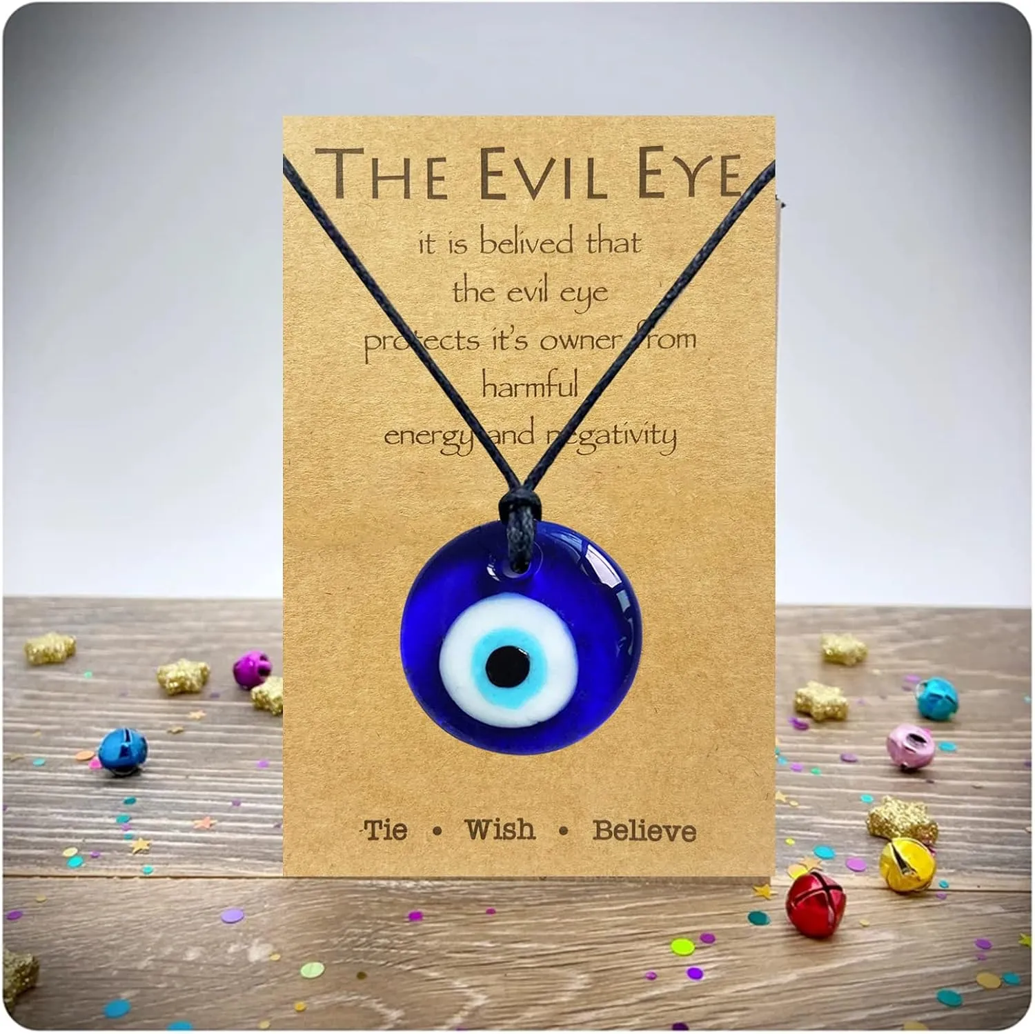 Long tiantian Evil Eye Necklace for Women Men Protection Necklaces Leather Rope Glass Evil Eye Pendant Neckaces Inspirational Jewelry for Women Trendy Lucky Amulet Necklace Gifts for Friends